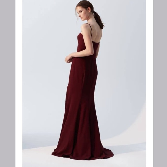 Amsale Bray Ruby crepe bridesmaid gown 4 - Picture 2 of 11